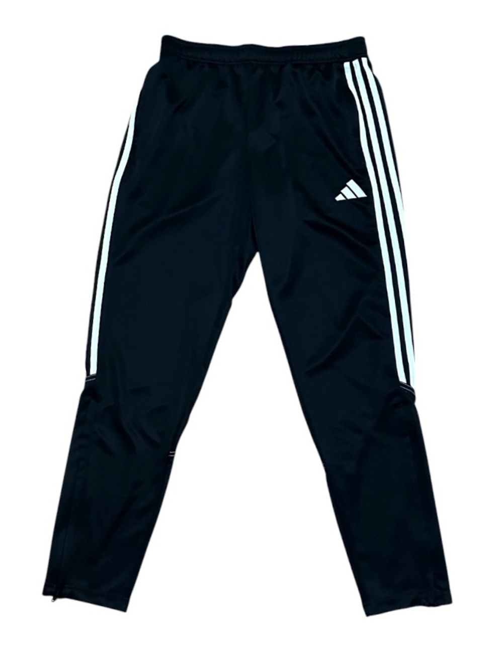 Adidas Black White Stripe Ankle Zip Leggings Sz M